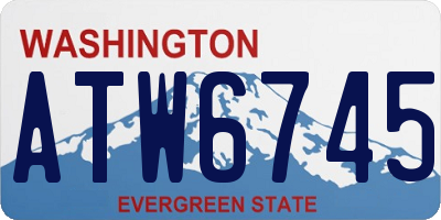WA license plate ATW6745