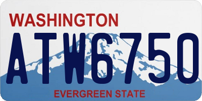 WA license plate ATW6750