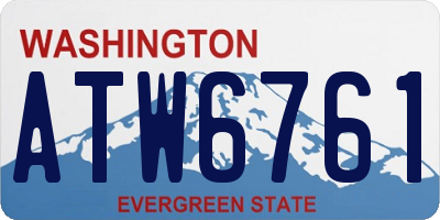 WA license plate ATW6761