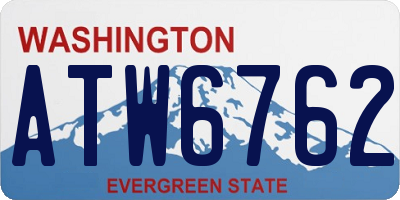 WA license plate ATW6762