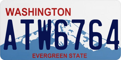 WA license plate ATW6764