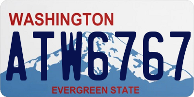 WA license plate ATW6767