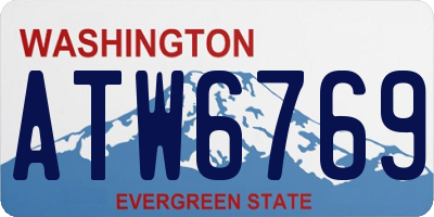 WA license plate ATW6769
