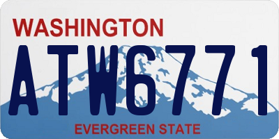 WA license plate ATW6771