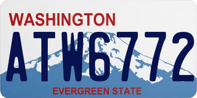 WA license plate ATW6772