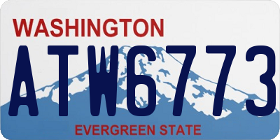 WA license plate ATW6773