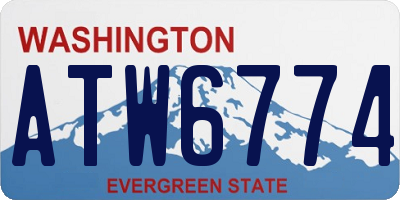 WA license plate ATW6774
