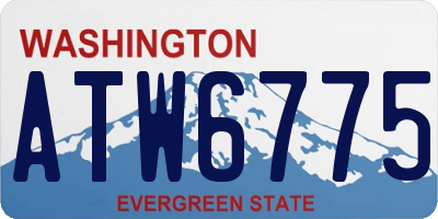 WA license plate ATW6775