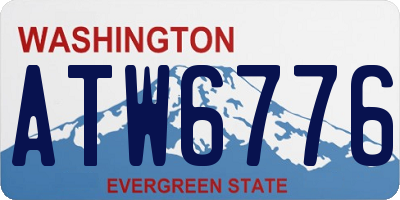WA license plate ATW6776
