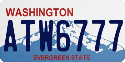 WA license plate ATW6777