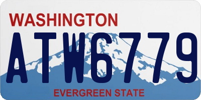 WA license plate ATW6779