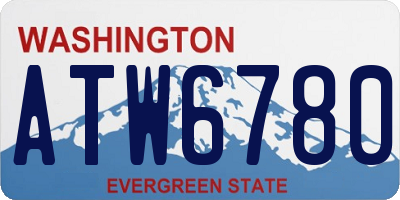 WA license plate ATW6780