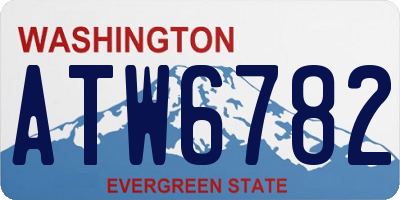 WA license plate ATW6782