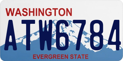 WA license plate ATW6784