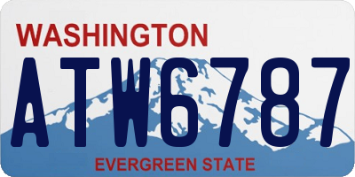 WA license plate ATW6787