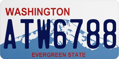 WA license plate ATW6788