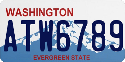 WA license plate ATW6789
