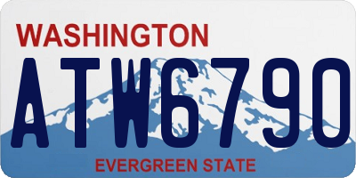 WA license plate ATW6790