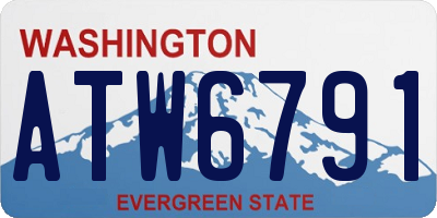 WA license plate ATW6791