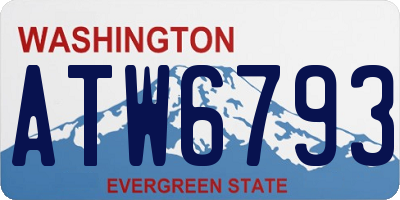WA license plate ATW6793