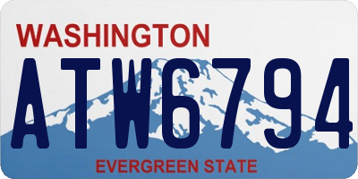 WA license plate ATW6794