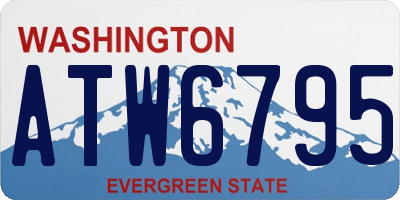 WA license plate ATW6795