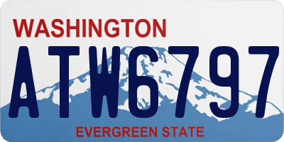 WA license plate ATW6797