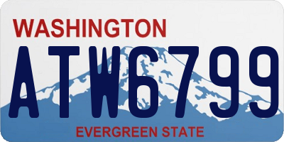 WA license plate ATW6799