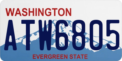 WA license plate ATW6805