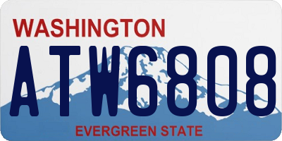 WA license plate ATW6808