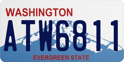 WA license plate ATW6811
