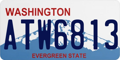 WA license plate ATW6813