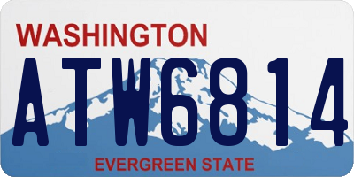 WA license plate ATW6814