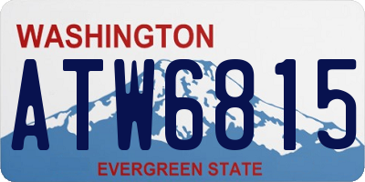 WA license plate ATW6815