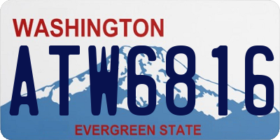 WA license plate ATW6816