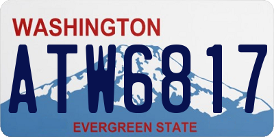 WA license plate ATW6817
