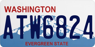 WA license plate ATW6824