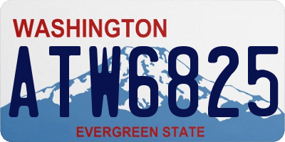 WA license plate ATW6825