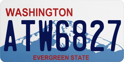 WA license plate ATW6827