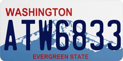 WA license plate ATW6833