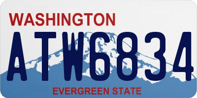 WA license plate ATW6834