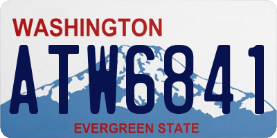 WA license plate ATW6841