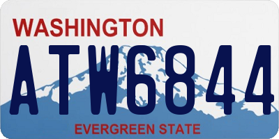 WA license plate ATW6844