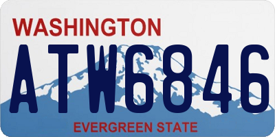 WA license plate ATW6846