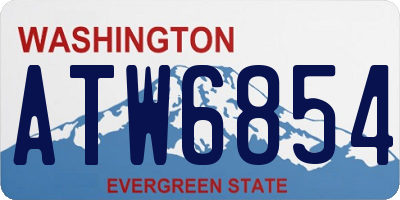 WA license plate ATW6854