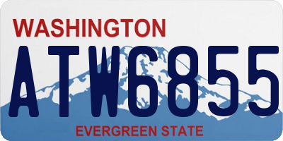 WA license plate ATW6855