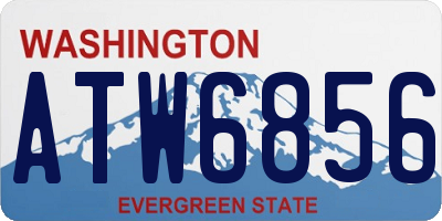 WA license plate ATW6856