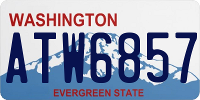 WA license plate ATW6857