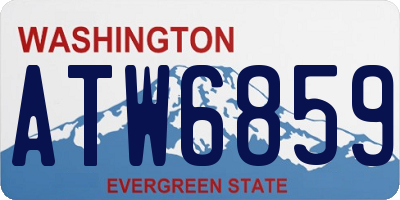 WA license plate ATW6859