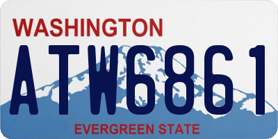 WA license plate ATW6861